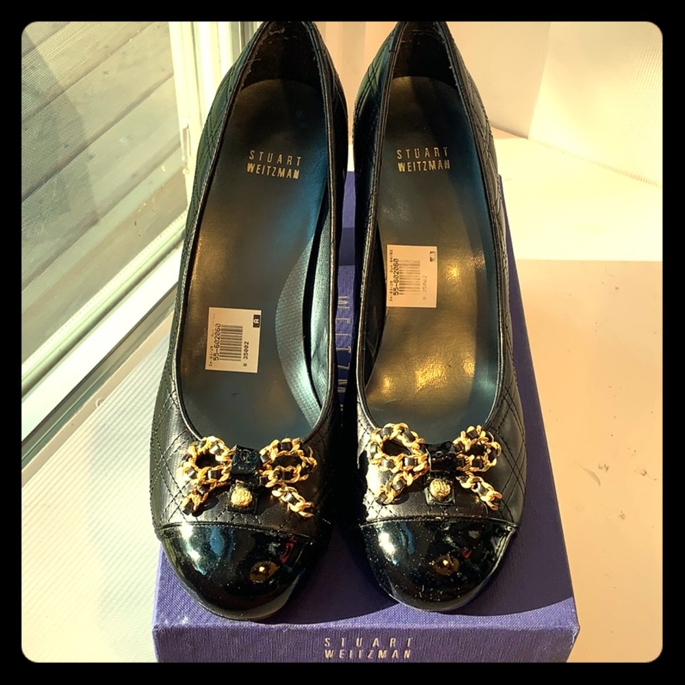 Stuart Weizmann Quantas Black Nappa Size 10